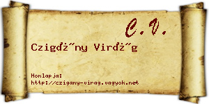 Czigány Virág névjegykártya