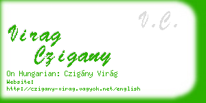 virag czigany business card